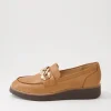 Women TOP END Ozama Dark Tan Choc Leather Loafers