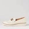 Women TOP END Ozama Ivory Patent Leather Loafers