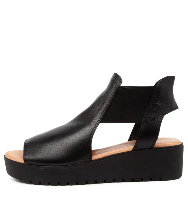 Women DJANGO & JULIETTE Ozie Black-Tan Leather