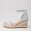 Women DJANGO & JULIETTE Palyssa Pale Blue Multi Leather Espadrilles