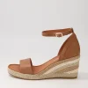 Women DJANGO & JULIETTE Palyssa Tan Natural Multi Leather Espadrilles