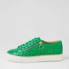 Women ZIERA Pandoe Xf Bright Emerald Leather Sneakers