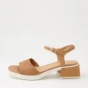 Women DJANGO & JULIETTE Pascha Tan Weave Leather Sandals Ws