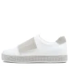 Women TOP END Patisse White Silver Leather Jewels Sneakers