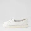 Women ZIERA Patrese Xf White Leather Flat Shoes
