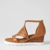 Women ZIERA Pellie W Tan Leather Sandals