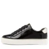 Women ZIERA Penny Xf Black Gold Patent Leather Sneakers