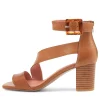 Women DJANGO & JULIETTE Pera Tan Leather Sandals
