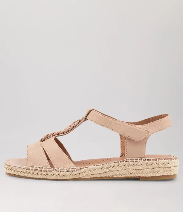 Women SUPERSOFT Petersoned Dark Nude Leather Espadrilles