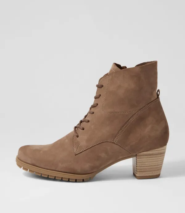 Women GABOR Petunia Muskat Suede Lace Up Boots