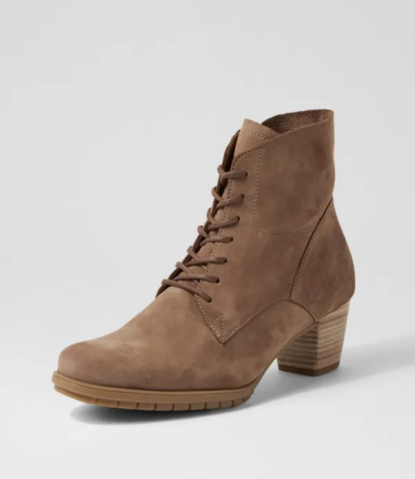 Women GABOR Petunia Muskat Suede Lace Up Boots