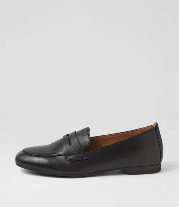 Women GABOR Phoebe Schwarz Leather Loafers