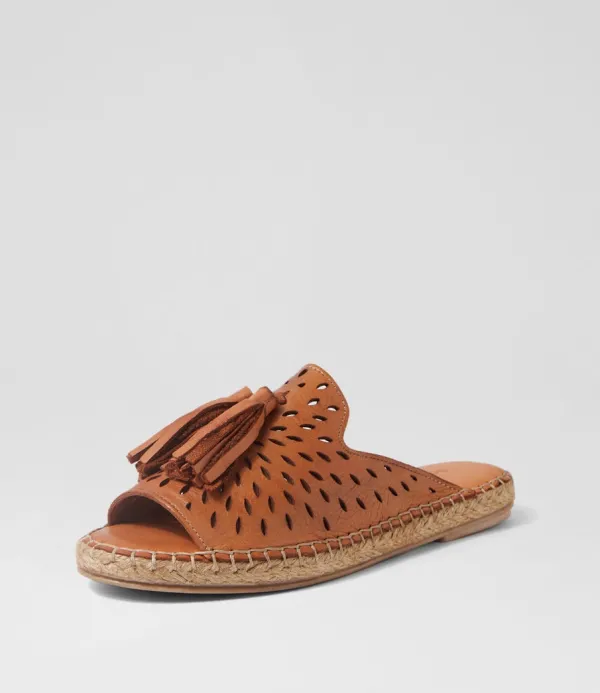 Women DIANA FERRARI Pinetree Tan Leather Sandals