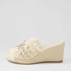 Women DJANGO & JULIETTE Pitchy Beige Synthetic Raffia Espadrilles