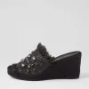 Women DJANGO & JULIETTE Pitchy Black Synthetic Raffia Espadrilles