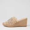 Women DJANGO & JULIETTE Pitchy Coffee Synthetic Raffia Espadrilles