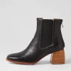 Women MOLLINI Played Black Natural Leather Chelsea Boots