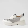 Women HISPANITAS Polinesia 94 Panna White Mesh Leather Sneakers