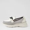 Women HISPANITAS Polinesia 13 White Panna Mesh Leather Loafers
