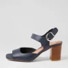 Women DJANGO & JULIETTE Preezy Navy Leather Sandals