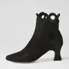 Women DJANGO & JULIETTE Primson Black Suede Ankle Boots