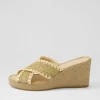 Women DJANGO & JULIETTE Prindle Coffee Beige Synthetic Raffia Espadrilles
