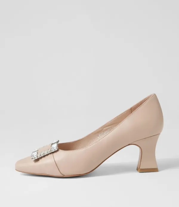 Women DJANGO & JULIETTE Pronda Nude Leather Heels