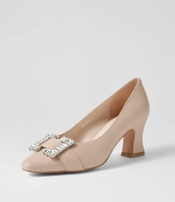 Women DJANGO & JULIETTE Pronda Nude Leather Heels