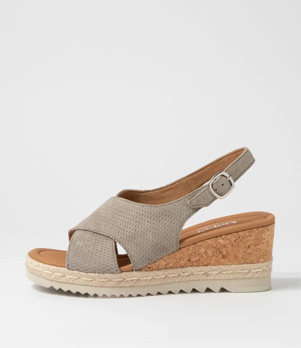Women GABOR Quai Schilf Suede Sandals