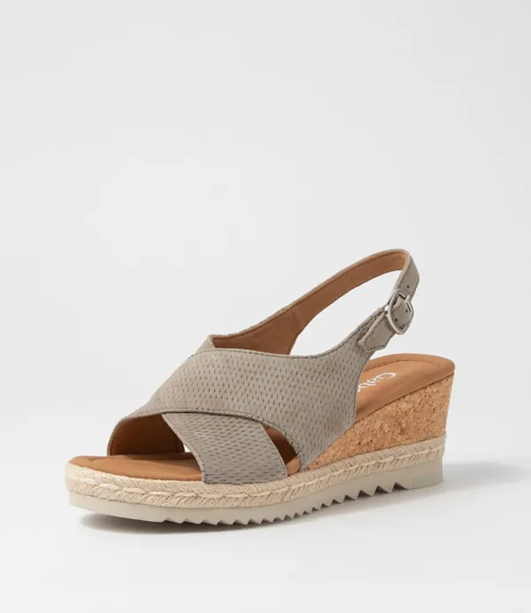 Women GABOR Quai Schilf Suede Sandals