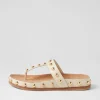 Women DJANGO & JULIETTE Quell Milk Gold Leather Thongs