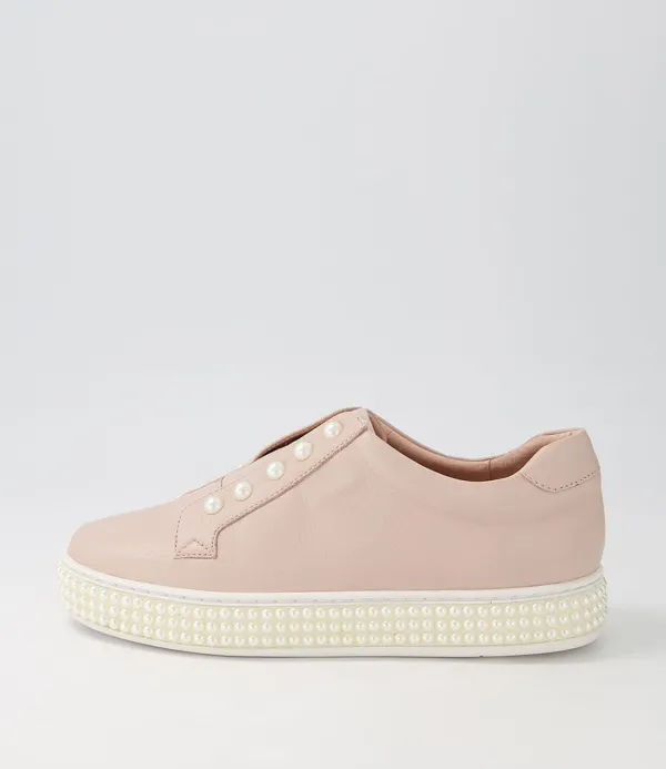 Women TOP END Quempo Dusty Pink Leather Sneakers