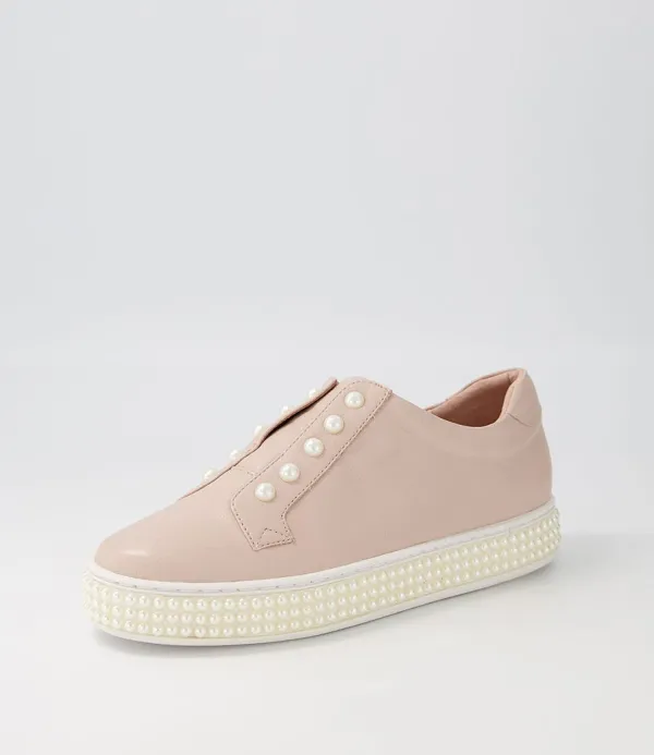 Women TOP END Quempo Dusty Pink Leather Sneakers