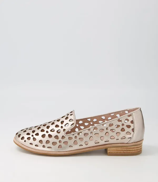 Women MOLLINI Quuets Platinum Leather Loafers