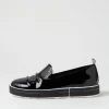 Women ZIERA Raider W Black Patent Leather Loafers