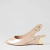 Women DJANGO & JULIETTE Raite Nude Shimmer Leather Sandals