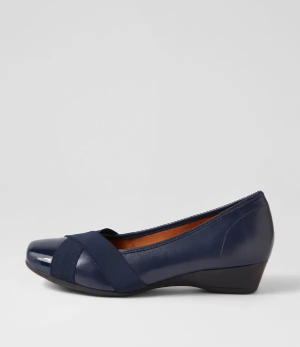 Women SUPERSOFT Randford Navy Patent Leather Heels