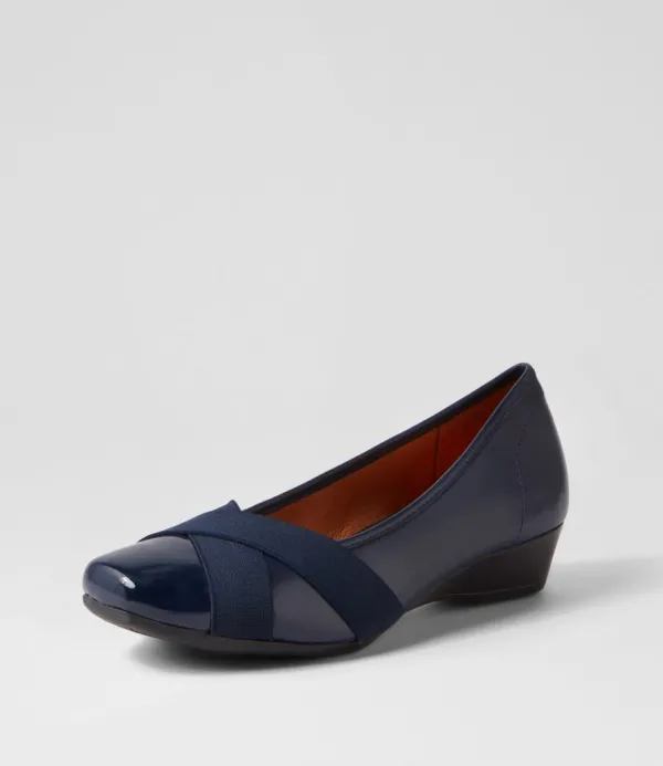 Women SUPERSOFT Randford Navy Patent Leather Heels