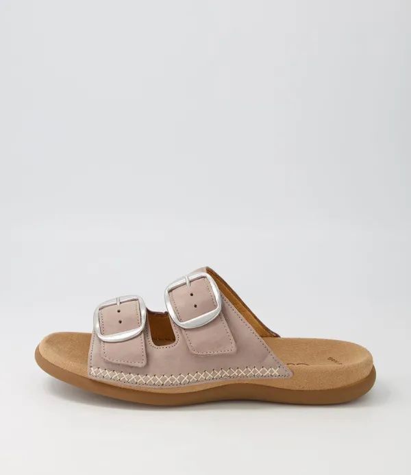 Women GABOR Raum Leinen Nubuck Slides