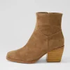 Women TOP END Raxel Light Choc Suede Ankle Boots