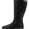 Women DJANGO & JULIETTE Reece Black Leather Knee High Boots