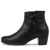 Women GABOR Rena Schwarz Leather Ankle Boots