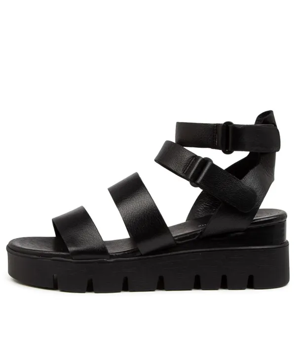 Women DJANGO & JULIETTE Rhean Black-Black Leather