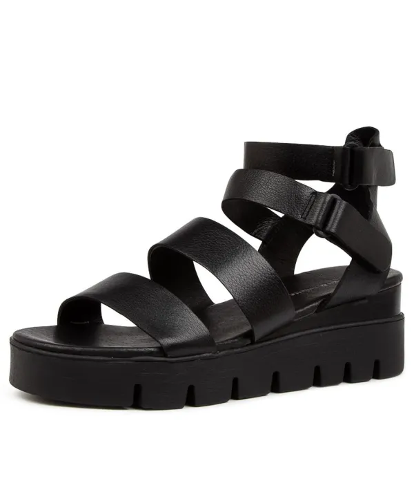 Women DJANGO & JULIETTE Rhean Black-Black Leather