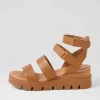 Women DJANGO & JULIETTE Rhean Toffee Leather Sandals