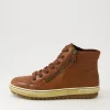 Women GABOR Riley Copper Leather Lace Up Boots