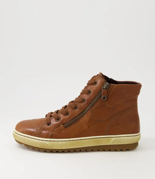 Women GABOR Riley Copper Leather Lace Up Boots