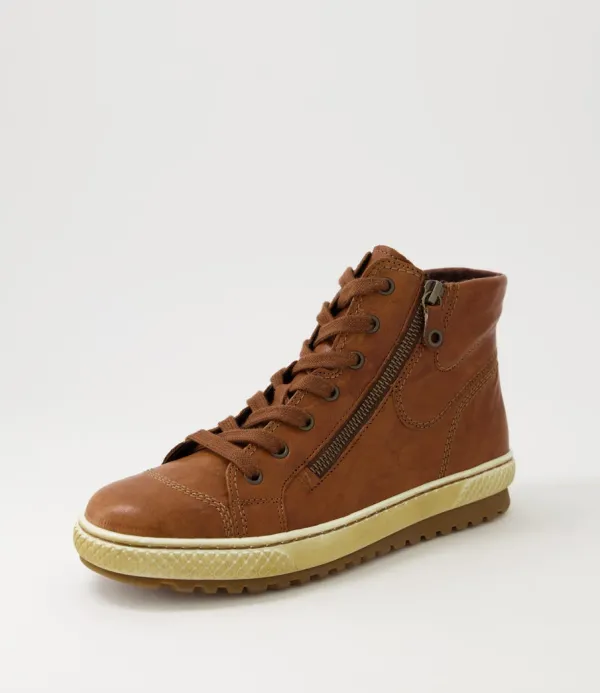 Women GABOR Riley Copper Leather Lace Up Boots