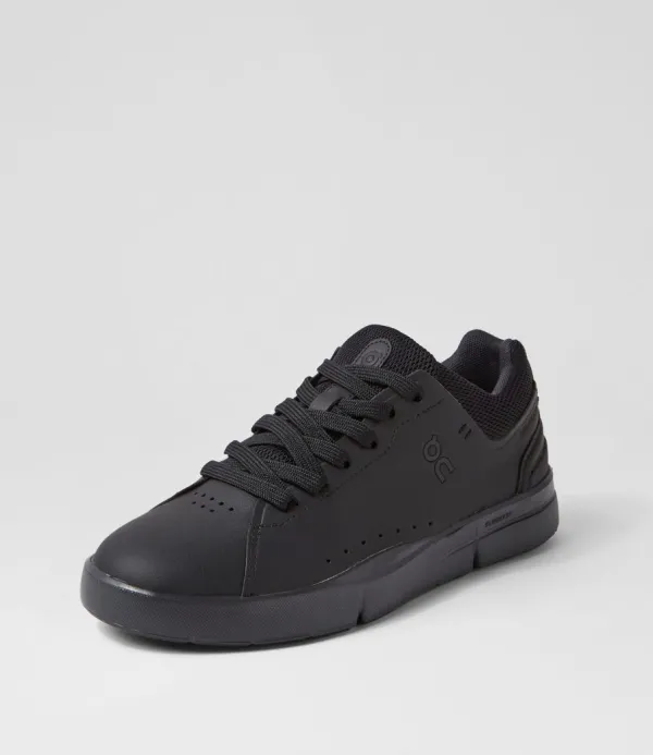 Women ON Roger Advantage W All Black Vegan Sneakers