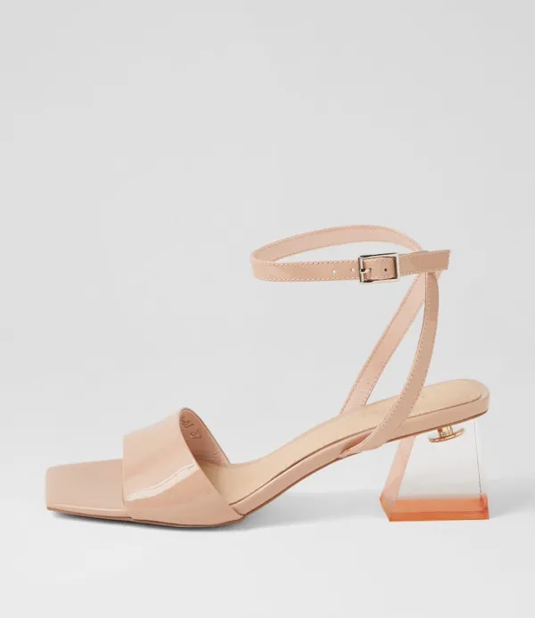 Women DJANGO & JULIETTE Rolo Cafe Patent Leather Sandals